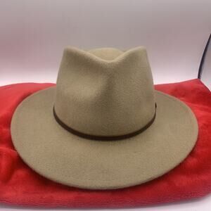 Yellow 108 Hat Fedora Fitted Mens Small Green Wool Felt Water Resistant Heritage